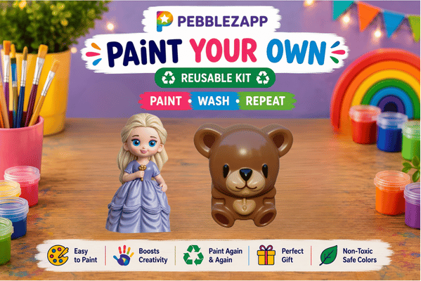 Reusable Teddy + one princess DIY Painting Kit