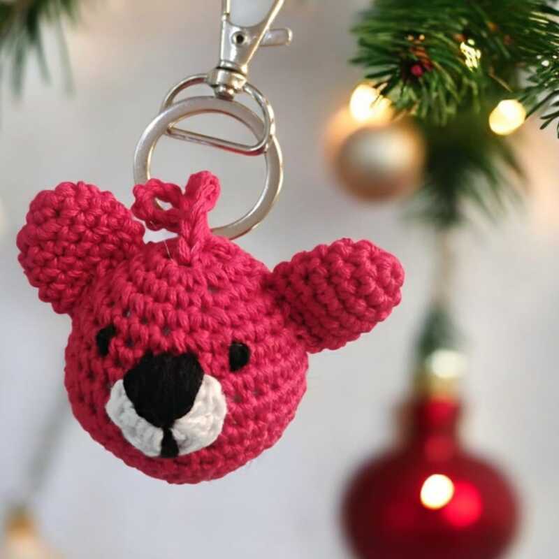 Crochet Teddy Keychain