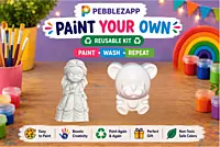 Reusable Teddy + one princess DIY Painting Kit