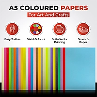 Pack of 100 A5 Pink Coloured Paper 75gsm Sheets