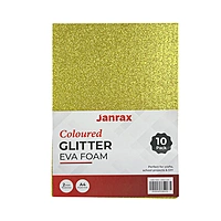 Pack of 10 A4 Yellow Glitter EVA Foam Sheets