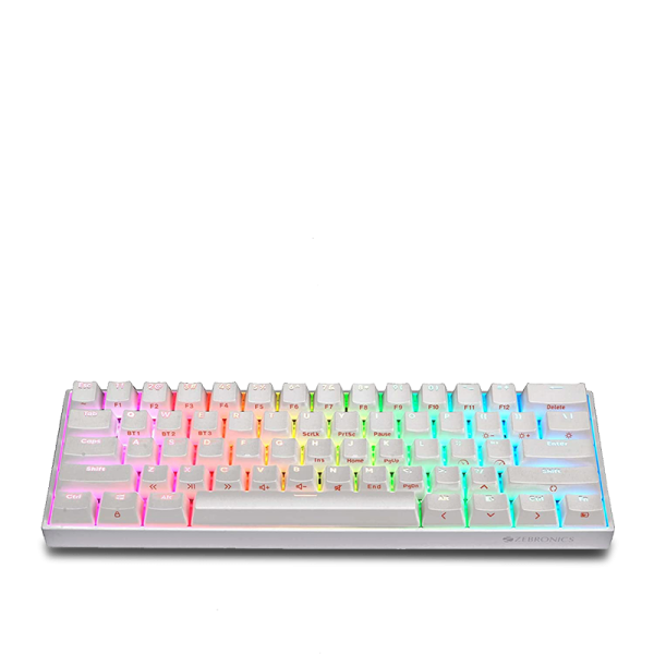 ZEBRONICS Zeb-Max Ninja 61 Keys Wireless Mechanical Keyboard ( White )