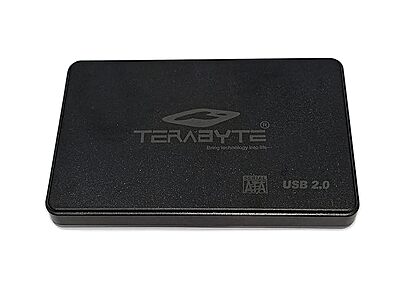 Terabyte 2.5" HDD External Case USB 2.0 Hard Case Hard Drive Enclosure (Black, 2.5 Inch)