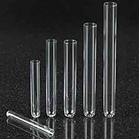 Test Tubes, Boro 33 exp. glass, Round Bottom, with rim, Plain.