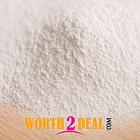 Flat lay of organic tapioca flour powder | Worth2Deal