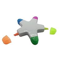 Starfish Design 5 in 1 Highlighter Pen — Yellow, Blue, Green, Orange, Pink