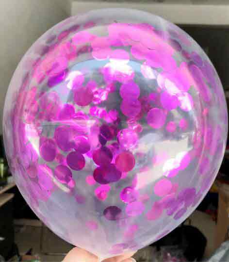 The Magic Balloons- Store- 12" Confetti Balloons Pack of 10 (Multicolour)