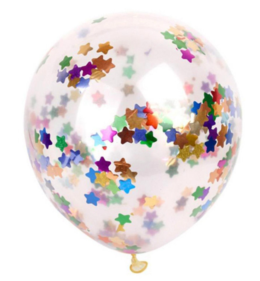 The Magic Balloons- Store- 12" Confetti Balloons Pack of 10 (Multicolour)