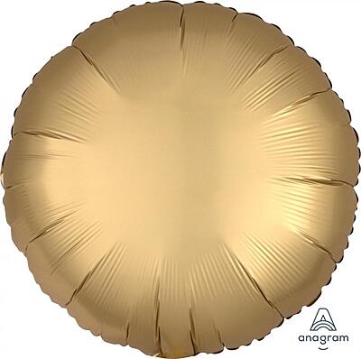 Anagram 18″ Matte Gold Circle Foil Balloon (pack of 1)
