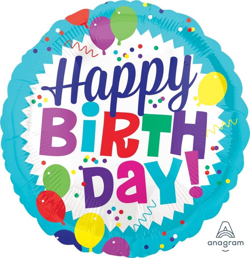 Anagram Happy Birthday Balloon Burst 18″ S40