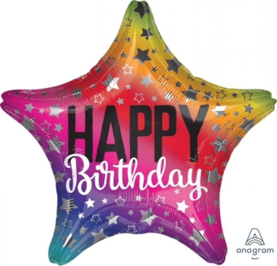 Anagram Rainbow Star Birthday Balloon 18″ S40