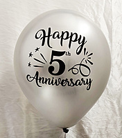 The Magic Balloons Store- Happy 5th Anniversary Party Balloons
