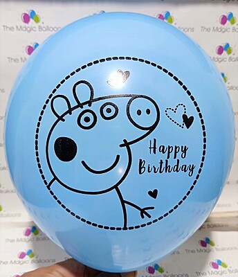 The Magic Balloons Store-Printed Latex peppa pig Balloons-pack of 30