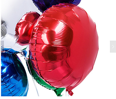 The Magic Balloons Store- 18” Round Shape Birthday Party Decoration Foil Balloons Multi Colour Pack of 10-181279