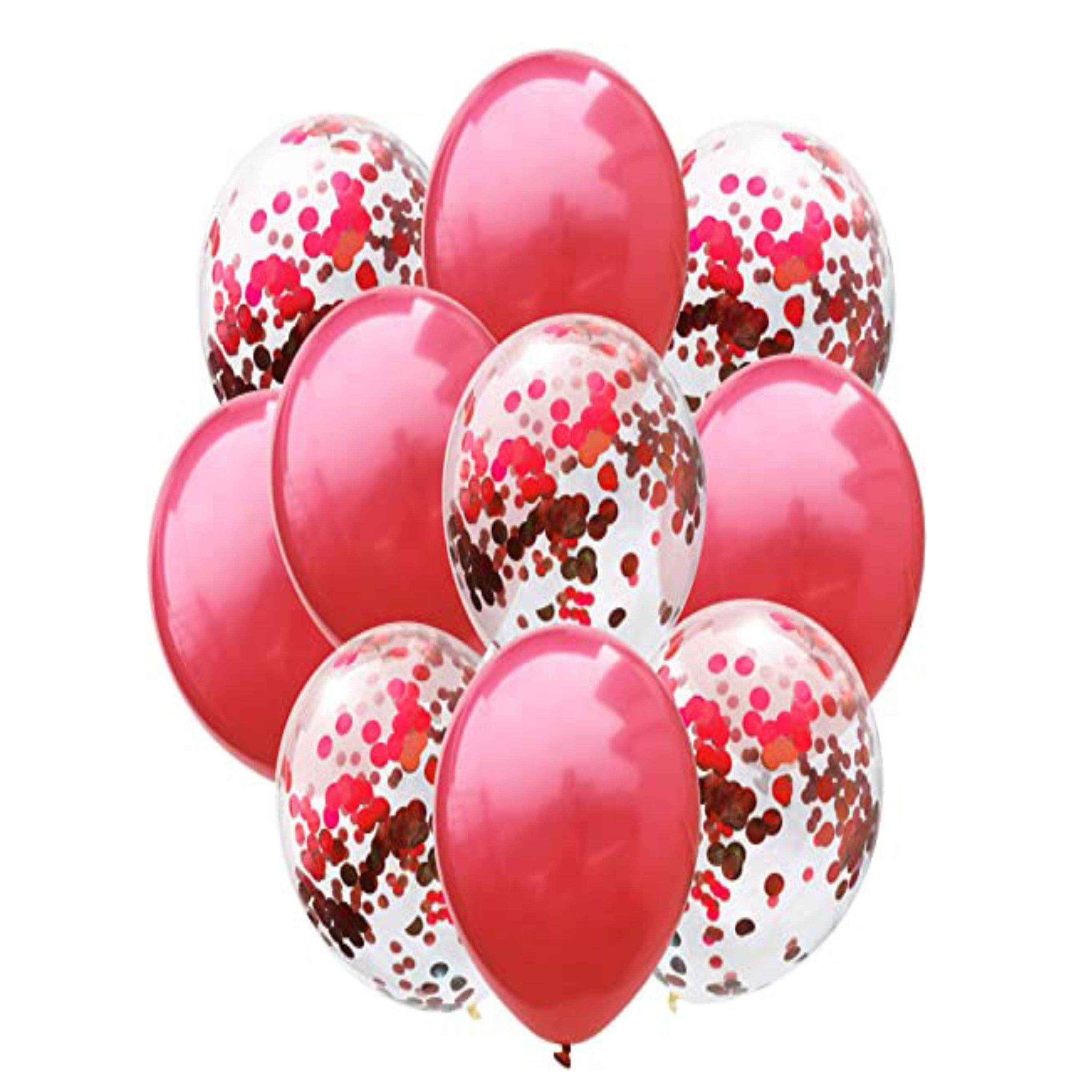 The Magic Balloons Store- Red latex & red confetti Balloons-181153