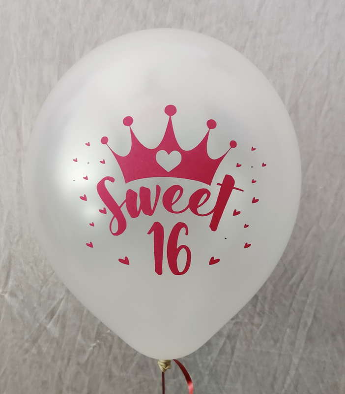 The Magic Balloons Store Sweet 16 Balloons- pack of 30 pcs-181287