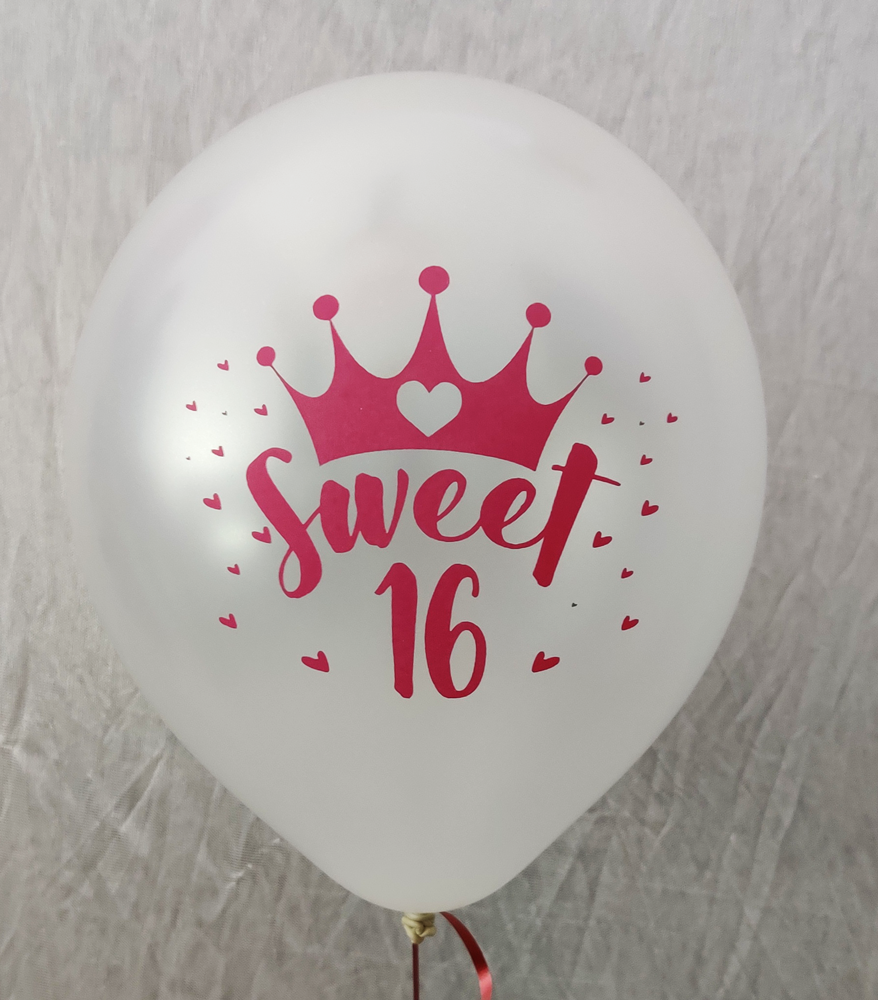 The Magic Balloons Store Sweet 16 Balloons- pack of 30 pcs-181287