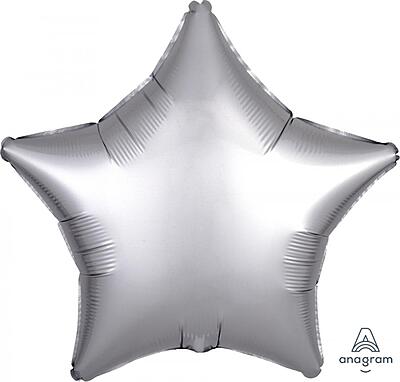 Anagram 18″ Matte Silver star Foil Balloon( pack of 1)