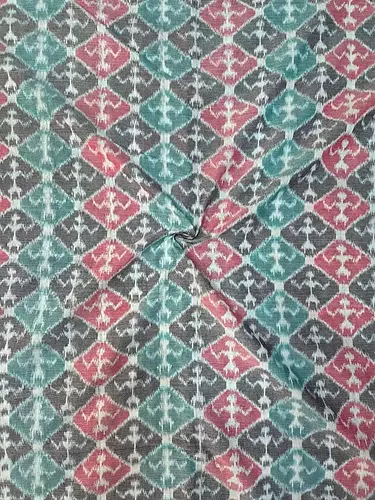 Thikdi Tribal Bandha Fabric-Grey