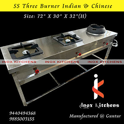 SS Three Burner-2Indian+1Chinese