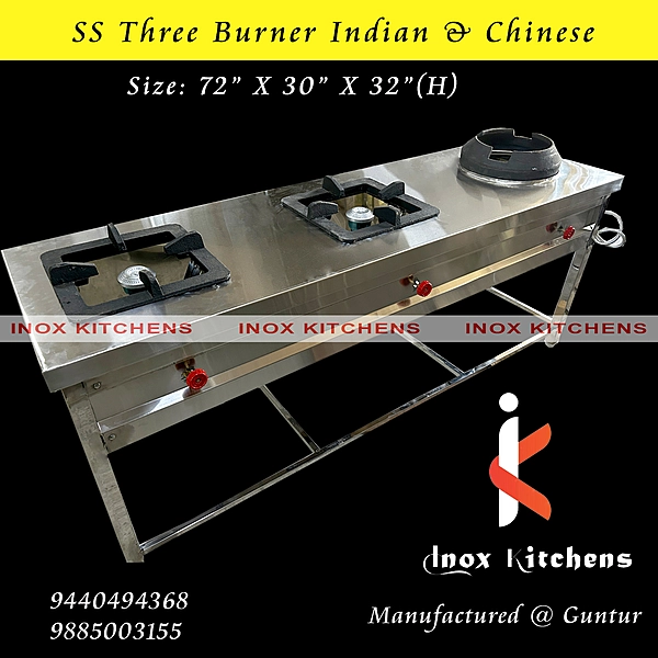 SS Three Burner-2Indian+1Chinese