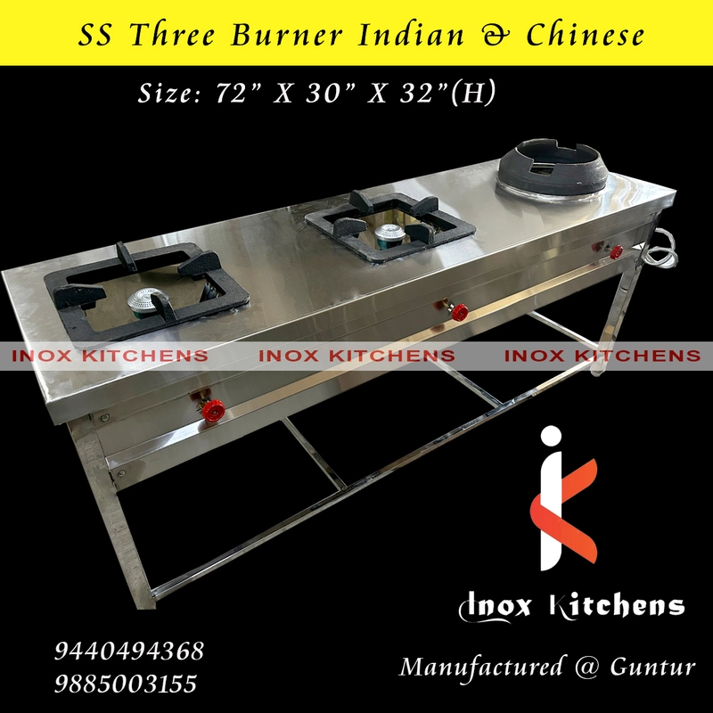 SS Three Burner-2Indian+1Chinese
