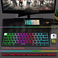 Ant Esports Thunder 10 RGB Gaming Keyboard & Mouse Combo – Brown Switch | 3600 DPI