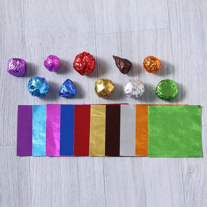 wrapper cut foil metallic plain 200 sheets