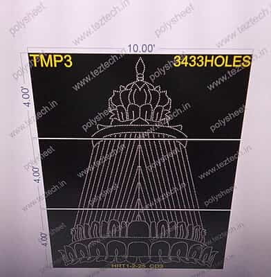 TMP3 TEMPLE 12X10 FEET 3433HOLES (3 PARTS )