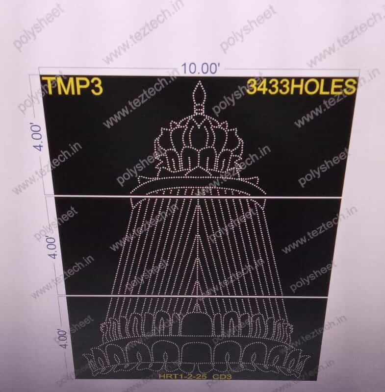 TMP3 TEMPLE 12X10 FEET 3433HOLES (3 PARTS )