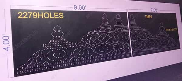 TMP4 TEMPLE 4X16 FEET 2279 HOLES (2 PARTS )