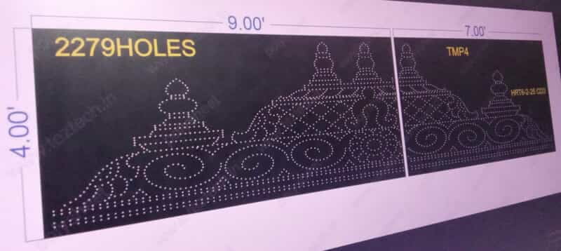 TMP4 TEMPLE 4X16 FEET 2279 HOLES (2 PARTS )