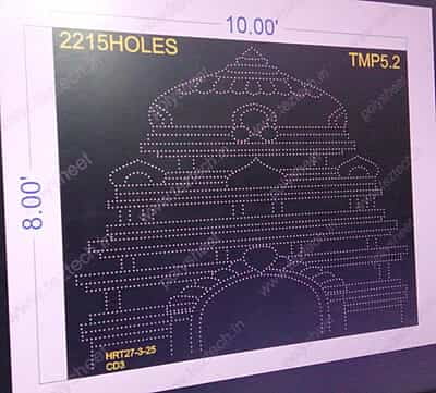 TMP5.2 TEMPLE 8X10 FEET 2215 HOLES (3 PARTS )