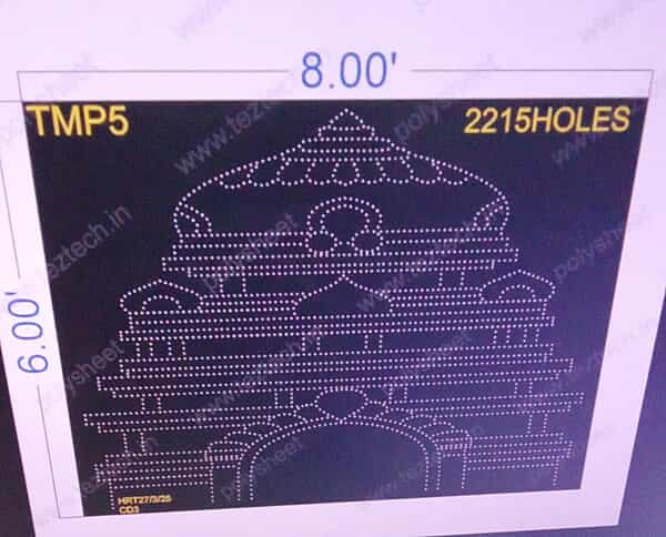 TMP5 TEMPLE 8X6 FEET 2215 HOLES (2 PARTS )