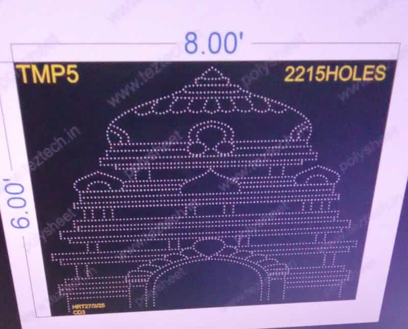 TMP5 TEMPLE 8X6 FEET 2215 HOLES (2 PARTS )