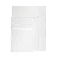 Set of 10 Assorted Sizes Blank White Flat Stretched Board Art Canvas By Janrax