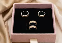 925 Silver Gold-Glazed Enamel Toe Rings Pair