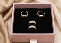 925 Silver Gold-Glazed Enamel Toe Rings Pair