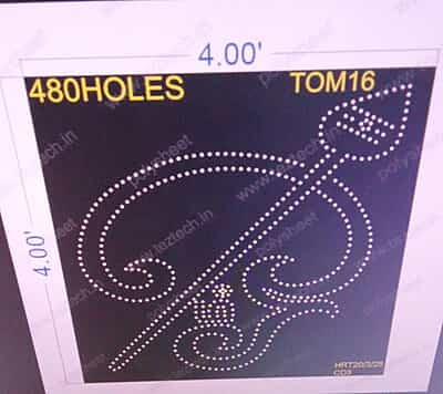 TOM16 TAMIL OM 4X4 FEET 480 HOLES