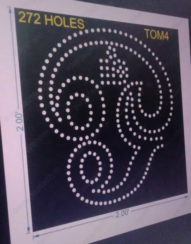TOM4 TAMIL 0M 2X2FEET 272 HOLES