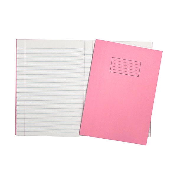 Janrax A4 Pink 80 Pages Feint and Ruled Exercise Book