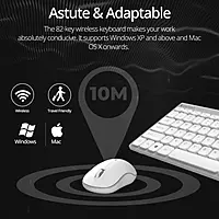 Coconut Topaz WKM12 Wireless Keyboard & Mouse Combo (Sleek Design, Ergonomic Comfort, Reliable Wireless Connectivity, Perfect for Home & Office, 1 Year Warranty)