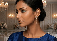 18 kt Gold Starburst Tassel Ear Danglers