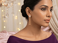 18 kt Gold Gilded Dewdrop Cascade Ear Danglers