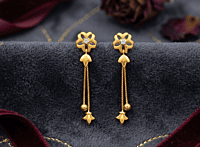 18 kt Gold Twinkling Blossom Ear Danglers