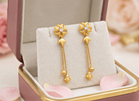 18 kt Gold Twinkling Blossom Ear Danglers