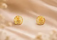 18 kt Gold Solis Blossom Spiral Studs