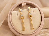 18 kt Gold Lumina Leaf Contour Jhumkis
