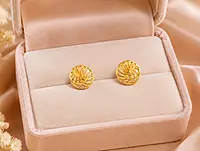 18 kt Gold Solis Blossom Spiral Studs