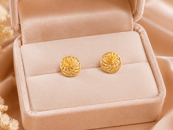 18 kt Gold Solis Blossom Spiral Studs